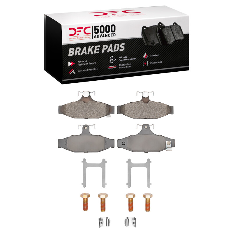 DFC 85-97 Chevrolet Camaro Rear 5000 Advanced Low Metallic Brake Pads and Hardware Kit