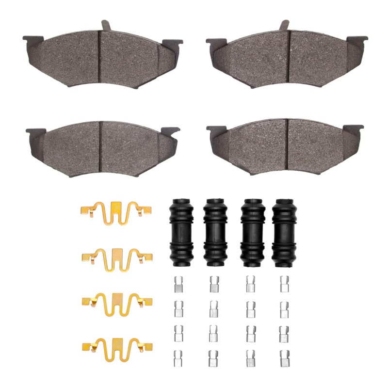 DFC 820090 Chrysler Town & Country Front 5000 Advanced Semi Metallic Brake Pads and Hardware Kit