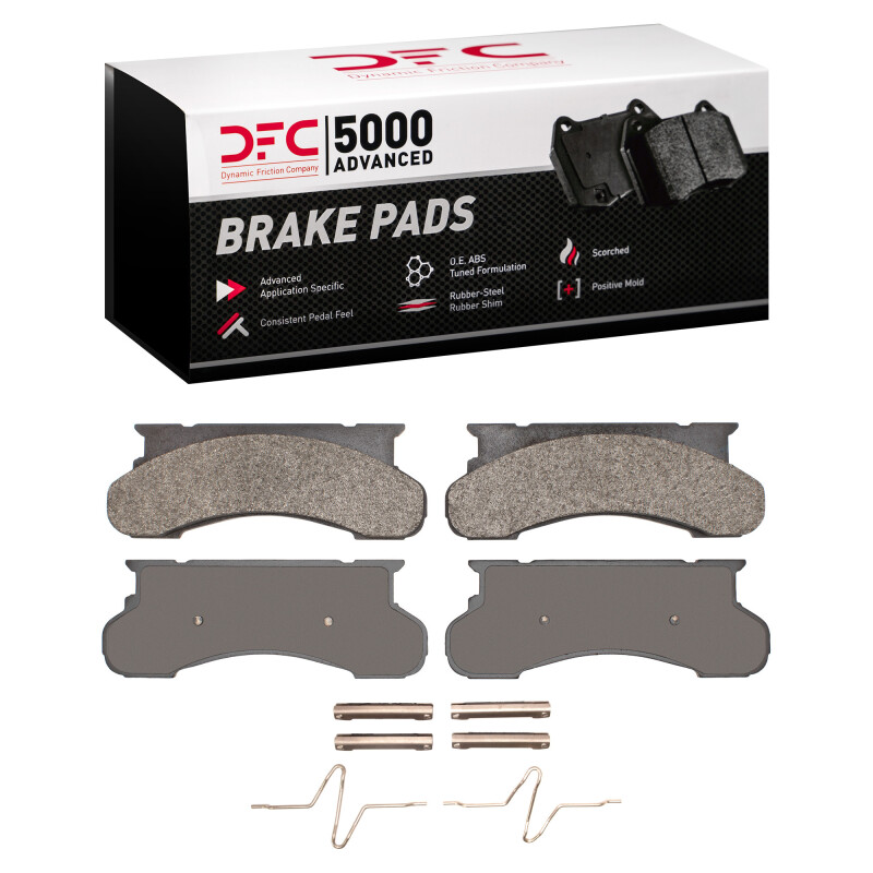 DFC 86-94 Ford F-250 2WD (Excl Super Duty) Front 5000 Adv Semi Metallic Brake Pads & Hardware Kit