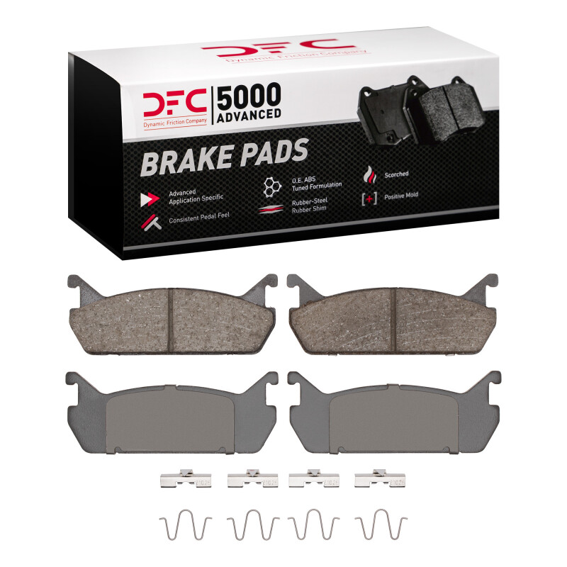 DFC 90-96 Ford Escort Rear 5000 Advanced Ceramic Brake Pads and Hardware Kit