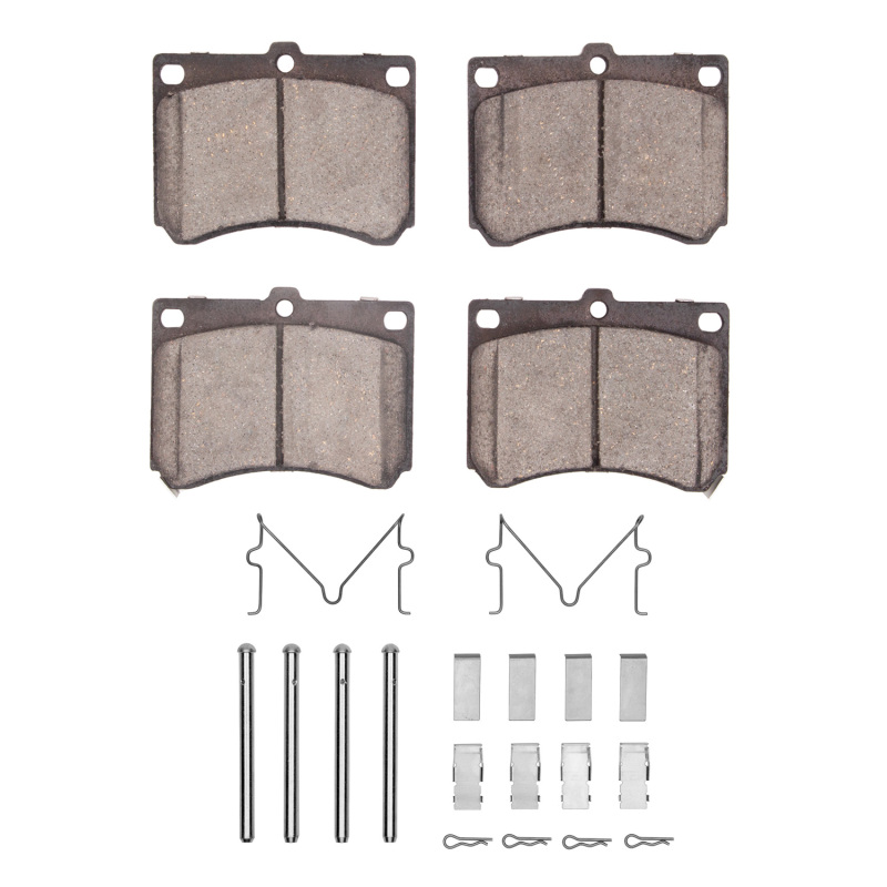 DFC 90-03 Ford Escort Front 5000 Advanced Semi Metallic Brake Pads and Hardware Kit
