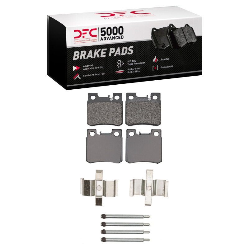 DFC 92-95 Mercedes-Benz E420 Rear 5000 Advanced Low Metallic Brake Pads and Hardware Kit