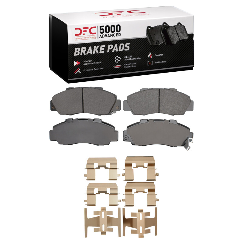 DFC 91-02 Acura LEGEND Front 5000 Advanced Ceramic Brake Pads and Hardware Kit