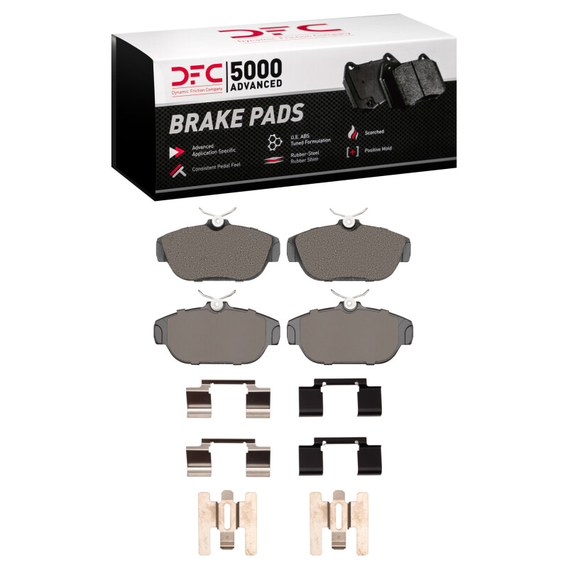 DFC 91-98 Volvo 780/940/S90/V90/740/745/960 Front 5000 Adv Low Metallic Brake Pads & Hardware Kit