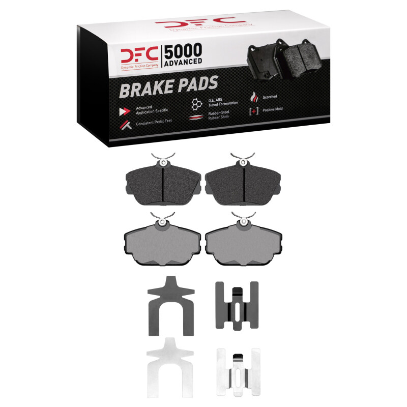 DFC 95-02 Ford Taurus SHO Front 5000 Advanced Low Metallic Brake Pads and Hardware Kit