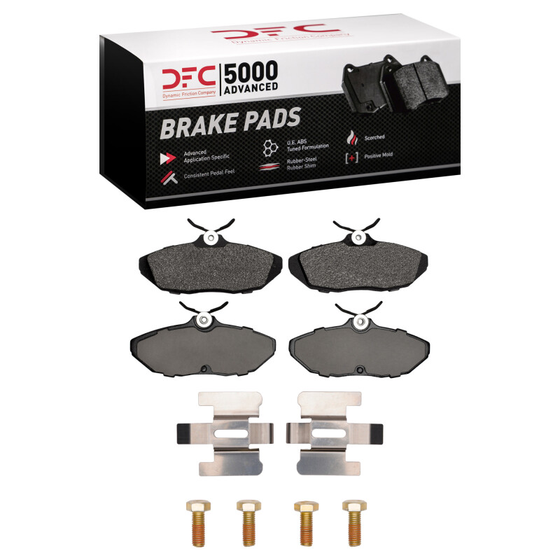 DFC 93-98 Ford Thunderbird Rear 5000 Advanced Semi Metallic Brake Pads and Hardware Kit