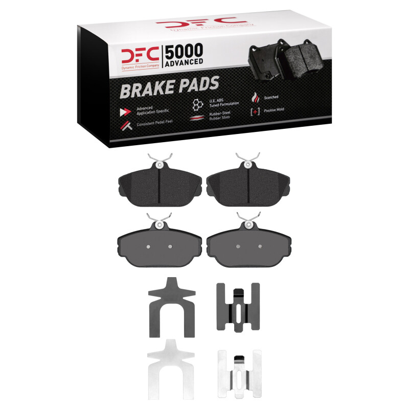 DFC 93-98 Ford Windstar Front 5000 Advanced Semi Metallic Brake Pads and Hardware Kit