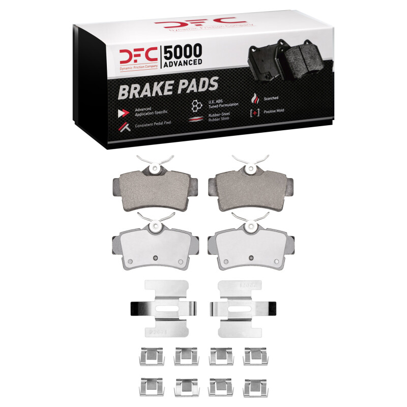 DFC 94-04 Ford Mustang Rear 5000 Advanced Ceramic Brake Pads and Hardware Kit