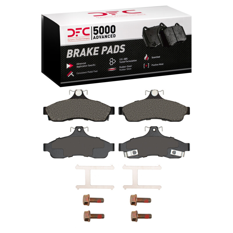 DFC 94-96 Chevrolet Impala Rear 5000 Advanced Semi Metallic Brake Pads and Hardware Kit