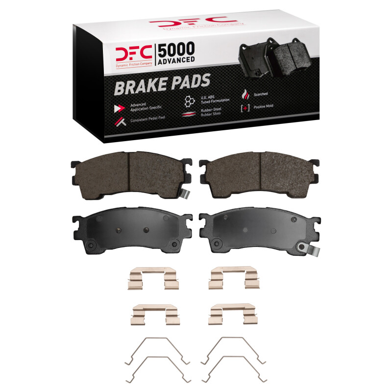 DFC 98-03 Mazda Protege Front 5000 Advanced Ceramic Brake Pads and Hardware Kit