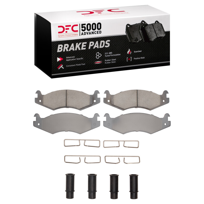 DFC 92-06 Hummer H1 Rear/Front 5000 Advanced Low Metallic Brake Pads and Hardware Kit