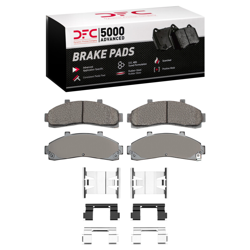 DFC 95-02 Ford Explorer Front 5000 Advanced Semi Metallic Brake Pads and Hardware Kit