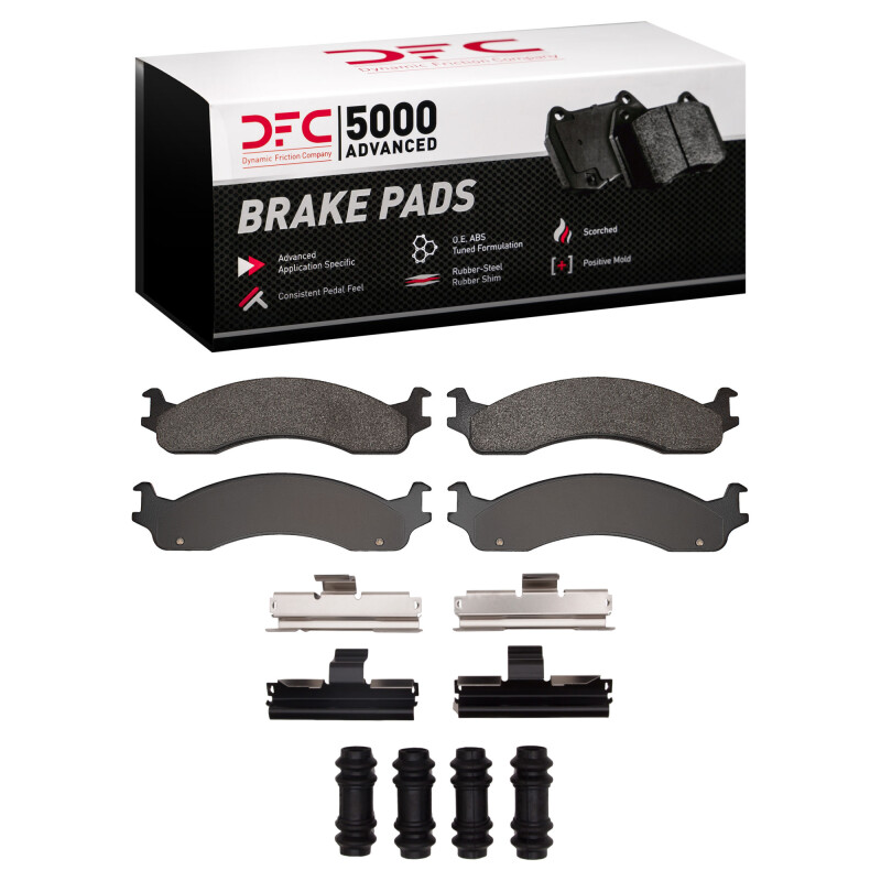 DFC 98-03 Dodge Ram 2500 Van Front 5000 Advanced Semi Metallic Brake Pads and Hardware Kit