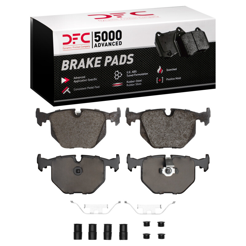 DFC 91-08 BMW 740IL Rear 5000 Advanced Low Metallic Brake Pads and Hardware Kit