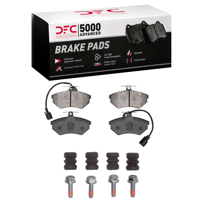 DFC 94-95 Volkswagen Golf Front 5000 Advanced Semi Metallic Brake Pads and Hardware Kit