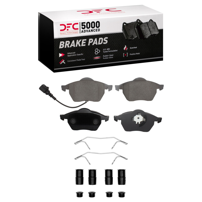 DFC 99-10 Volkswagen Jetta Sedan Front 5000 Advanced Ceramic Brake Pads and Hardware Kit