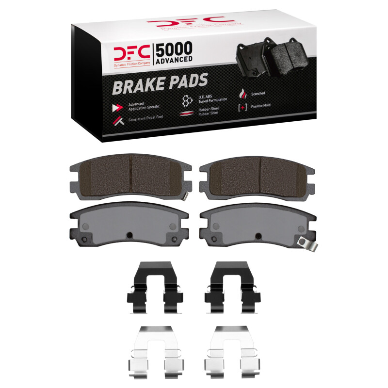 DFC 97-10 Buick Rendezvous Rear 5000 Advanced Ceramic Brake Pads and Hardware Kit