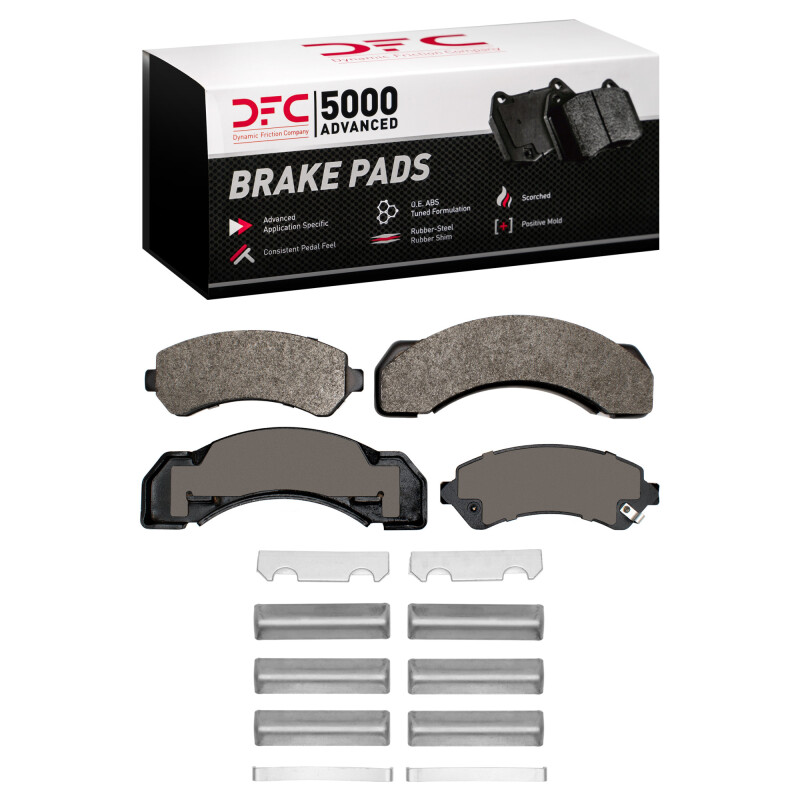 DFC 97-99 Chevrolet P30 Rear/Front 5000 Advanced Semi Metallic Brake Pads and Hardware Kit