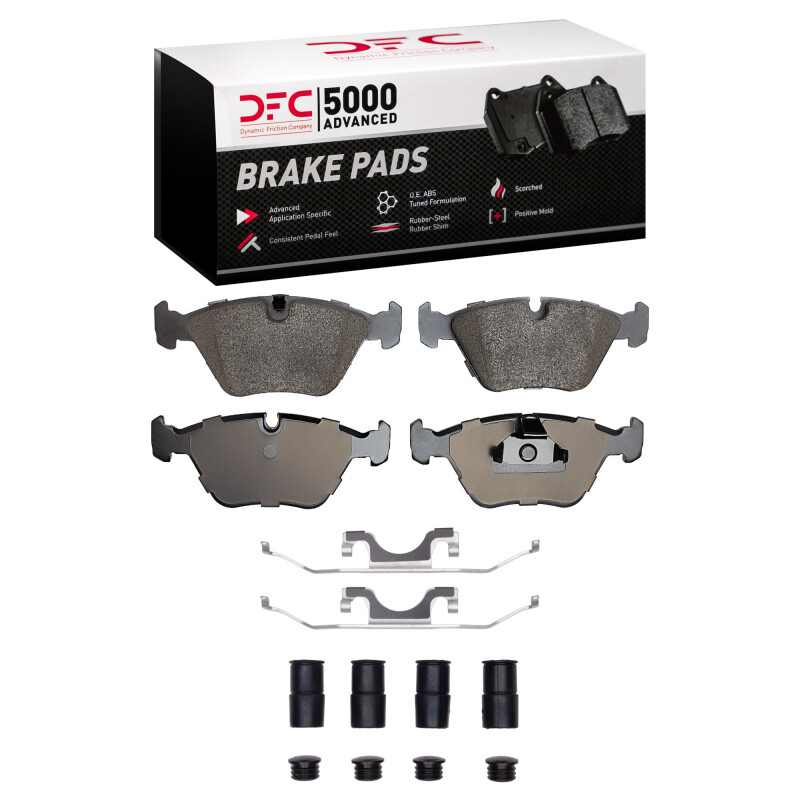 DFC 96-03 BMW 528i Front 5000 Advanced Low Metallic Brake Pads and Hardware Kit