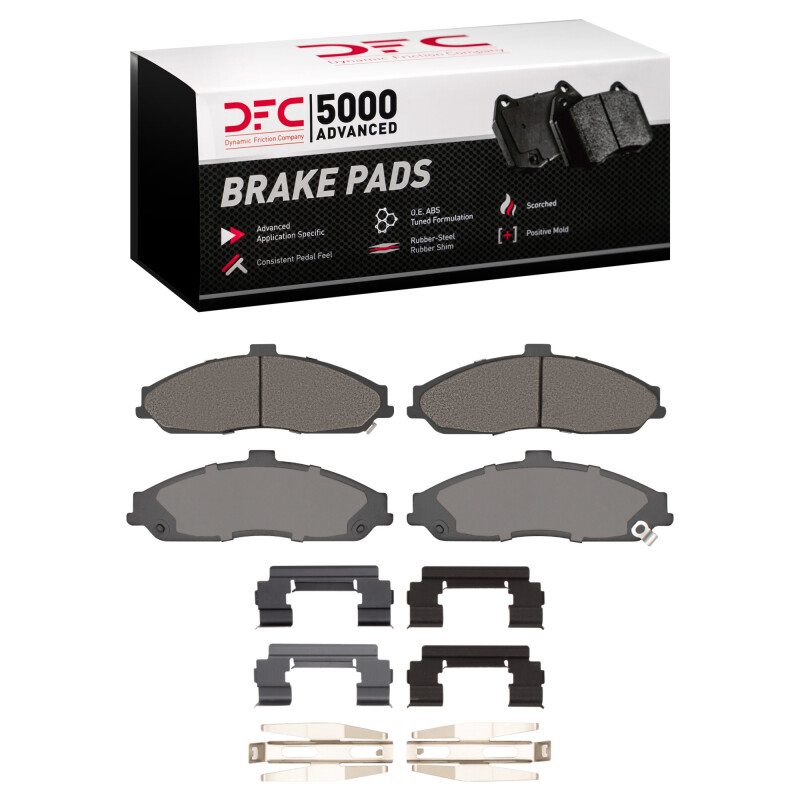 DFC 11-13 Chevrolet Corvette Front 5000 Advanced Low Metallic Brake Pads and Hardware Kit
