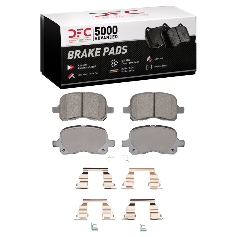 DFC 98-02 Chevrolet Prizm Front 5000 Advanced Ceramic Brake Pads and Hardware Kit
