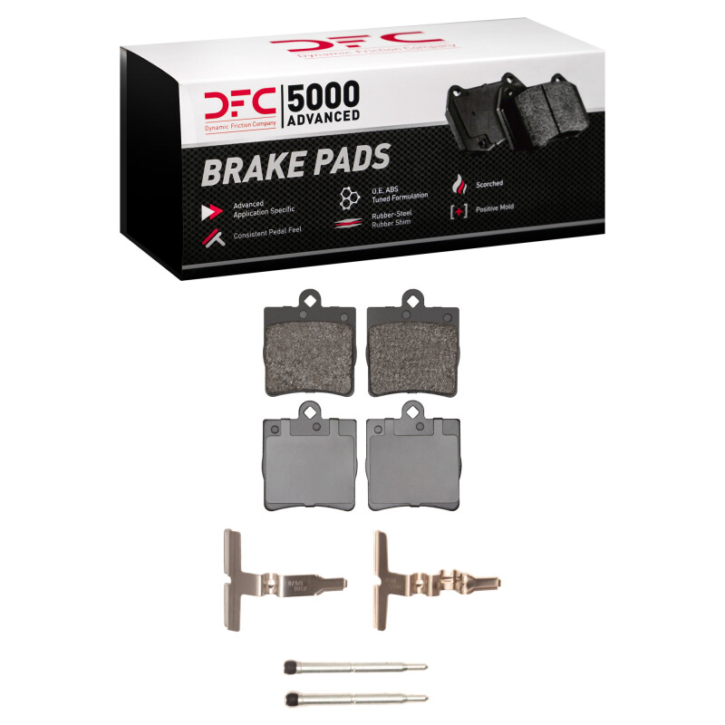 DFC 96-15 Chrysler Crossfire Rear 5000 Advanced Low Metallic Brake Pads and Hardware Kit