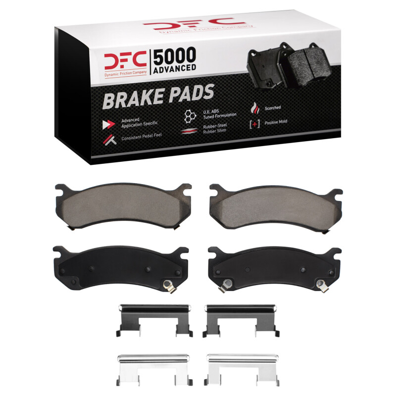 DFC 99-13 Cadillac Escalade EXT Rear/Front 5000 Advanced Ceramic Brake Pads and Hardware Kit