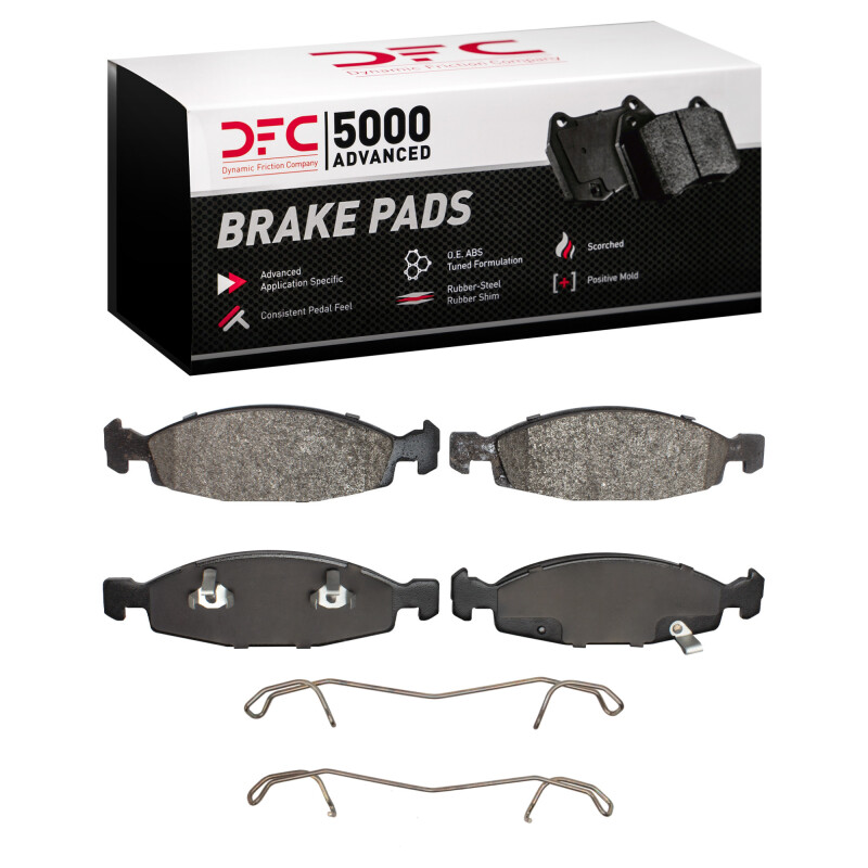 DFC 99-02 Jeep Grand Cherokee Front 5000 Advanced Semi Metallic Brake Pads and Hardware Kit