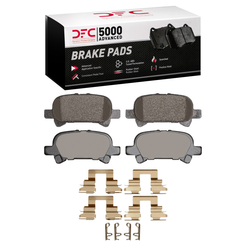 DFC 02-08 Toyota Avalon Rear 5000 Advanced Ceramic Brake Pads and Hardware Kit