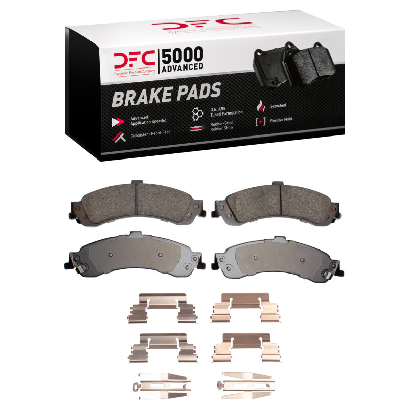 DFC 00-06 Cadillac Escalade EXT Rear 5000 Advanced Ceramic Brake Pads and Hardware Kit