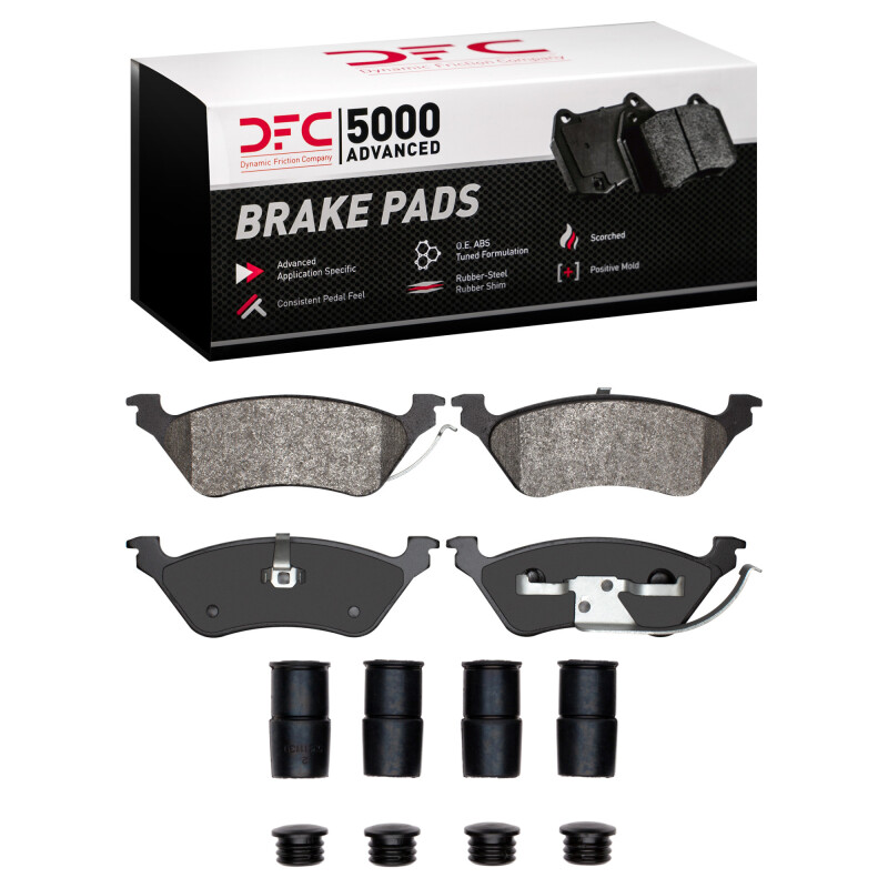 DFC 01-07 Chrysler Town & Country Rear 5000 Advanced Semi Metallic Brake Pads and Hardware Kit