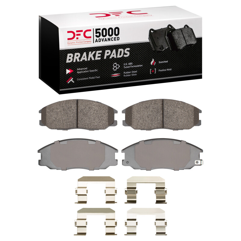 DFC 01-09 Hyundai Santa Fe Front 5000 Advanced Ceramic Brake Pads and Hardware Kit