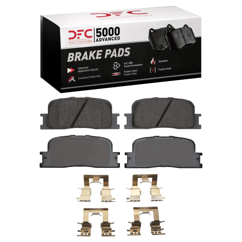 DFC 01-03 Toyota Highlander Rear 5000 Advanced Ceramic Brake Pads and Hardware Kit