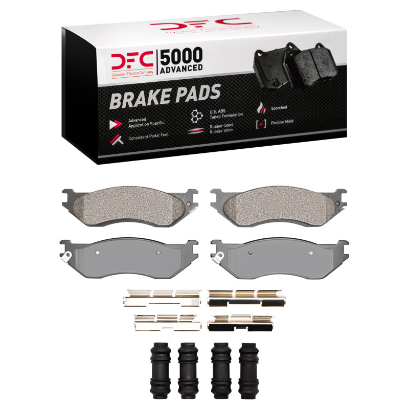 DFC 02-06 Dodge Durango Front 5000 Advanced Semi Metallic Brake Pads and Hardware Kit