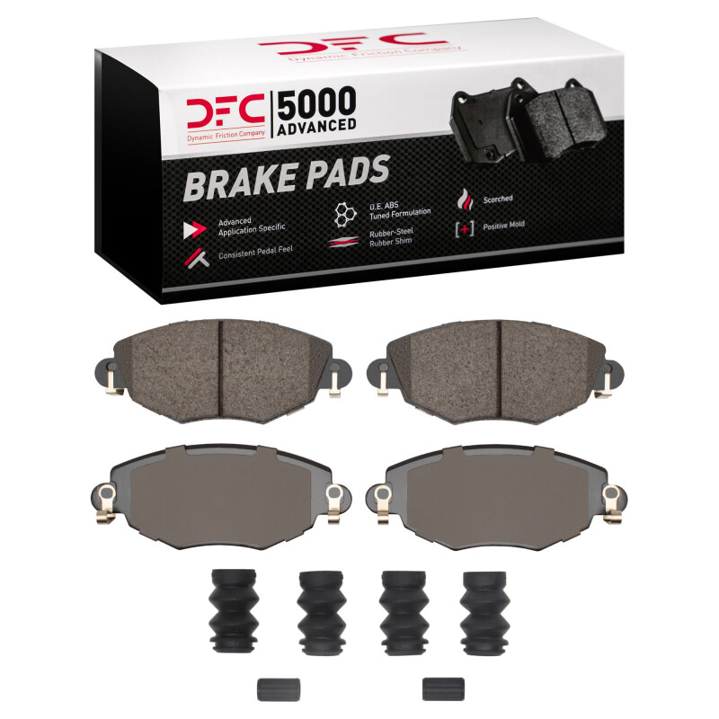 DFC 01-08 Ford Mondeo (Mexico) Front 5000 Advanced Low Metallic Brake Pads and Hardware Kit