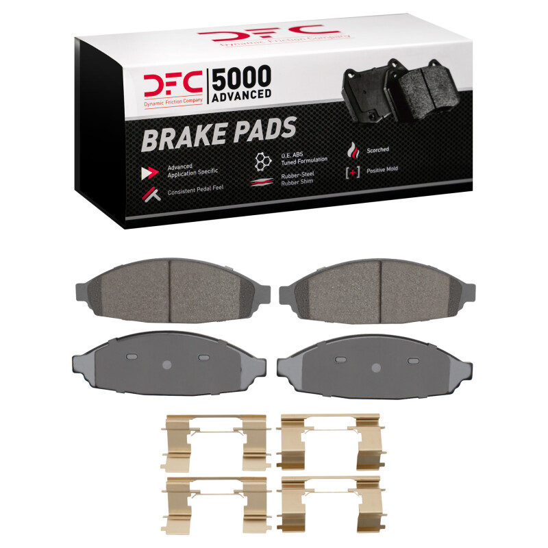 DFC 03-11 Ford Crown Victoria Front 5000 Advanced Ceramic Brake Pads and Hardware Kit