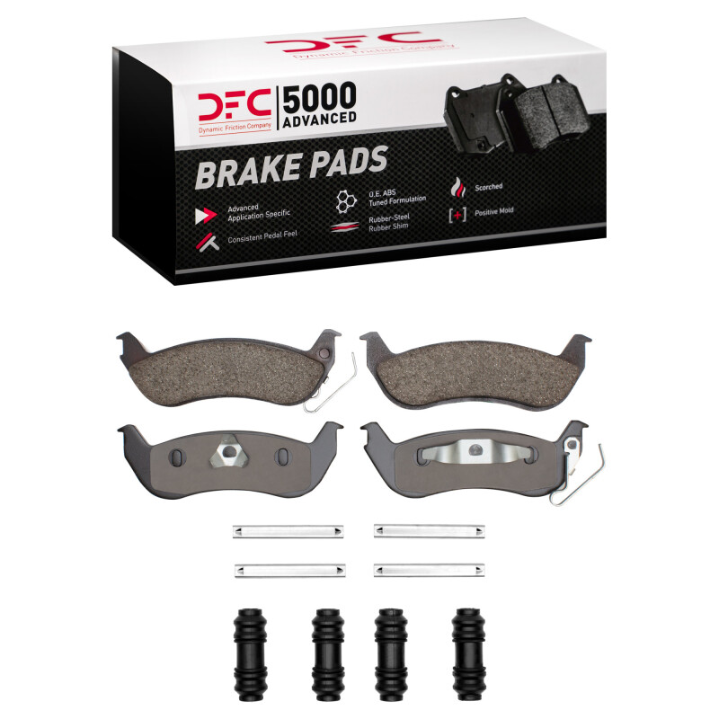 DFC 03-11 Ford Ranger (USA/Canada) Rear 5000 Advanced Ceramic Brake Pads and Hardware Kit