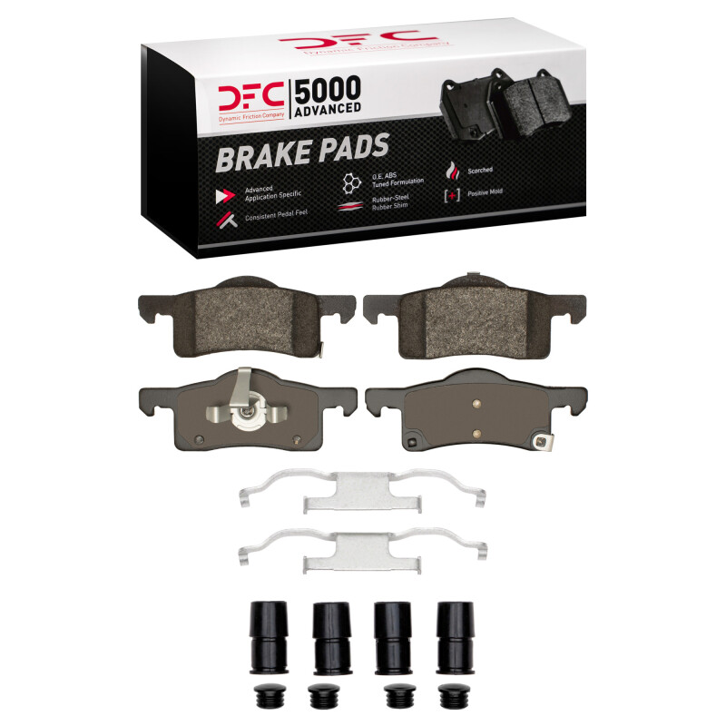 DFC 02-06 Ford Expedition Rear 5000 Advanced Semi Metallic Brake Pads and Hardware Kit