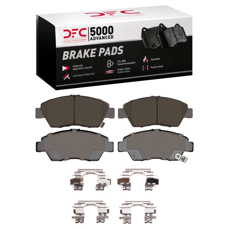 DFC 93-97 Honda Civic del Sol Front 5000 Advanced Ceramic Brake Pads and Hardware Kit
