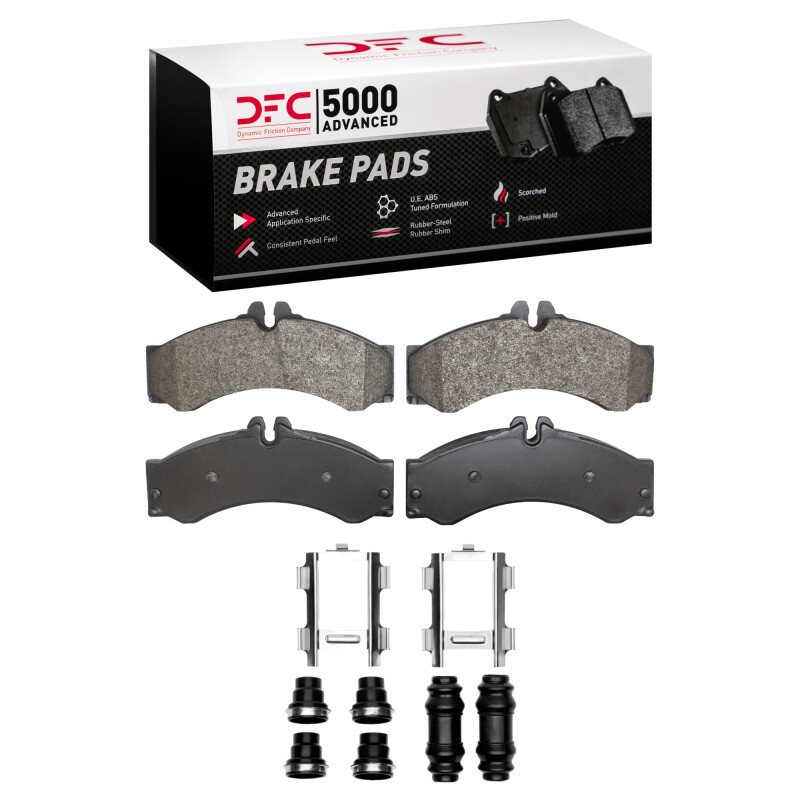 DFC 02-06 Dodge Sprinter 3500 Rear/Front 5000 Advanced Semi Metallic Brake Pads and Hardware Kit