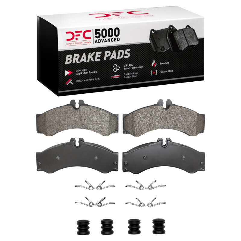 DFC 02-06 Dodge Sprinter 2500 Front/Rear 5000 Advanced Semi Metallic Brake Pads and Hardware Kit