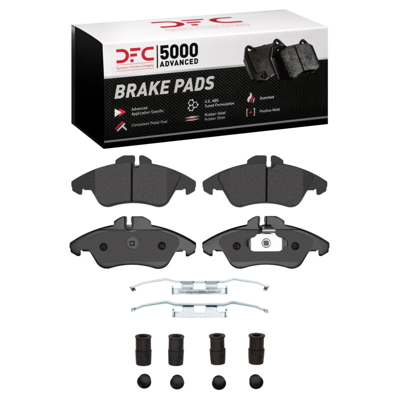 DFC 02-06 Dodge Sprinter 2500 Front 5000 Advanced Low Metallic Brake Pads and Hardware Kit