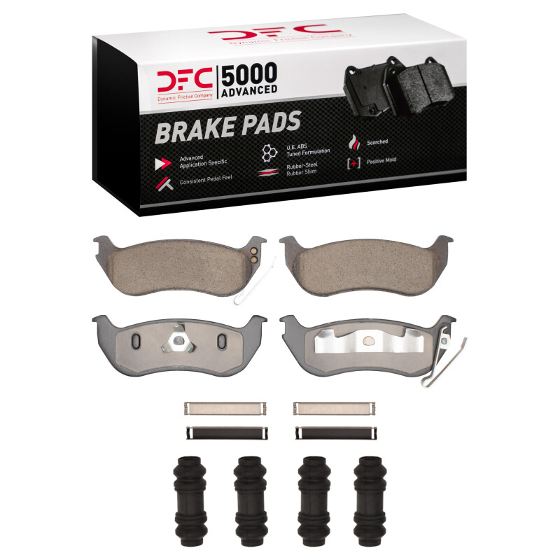 DFC 03-10 Ford Explorer Sport Trac Rear 5000 Advanced Ceramic Brake Pads and Hardware Kit