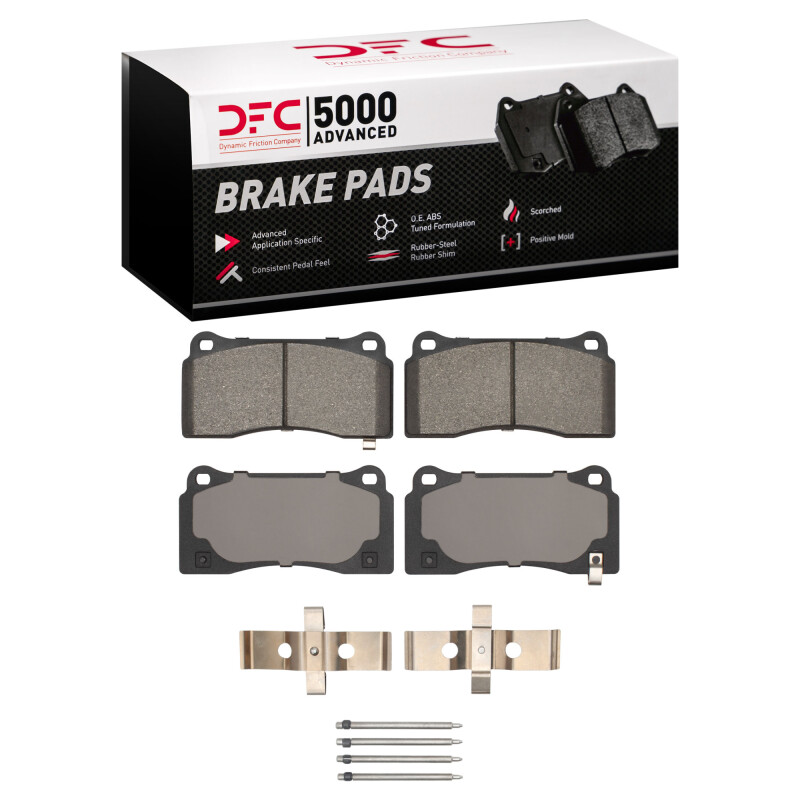 DFC 03-17 Dodge Viper Front/Rear 5000 Advanced Low Metallic Brake Pads and Hardware Kit