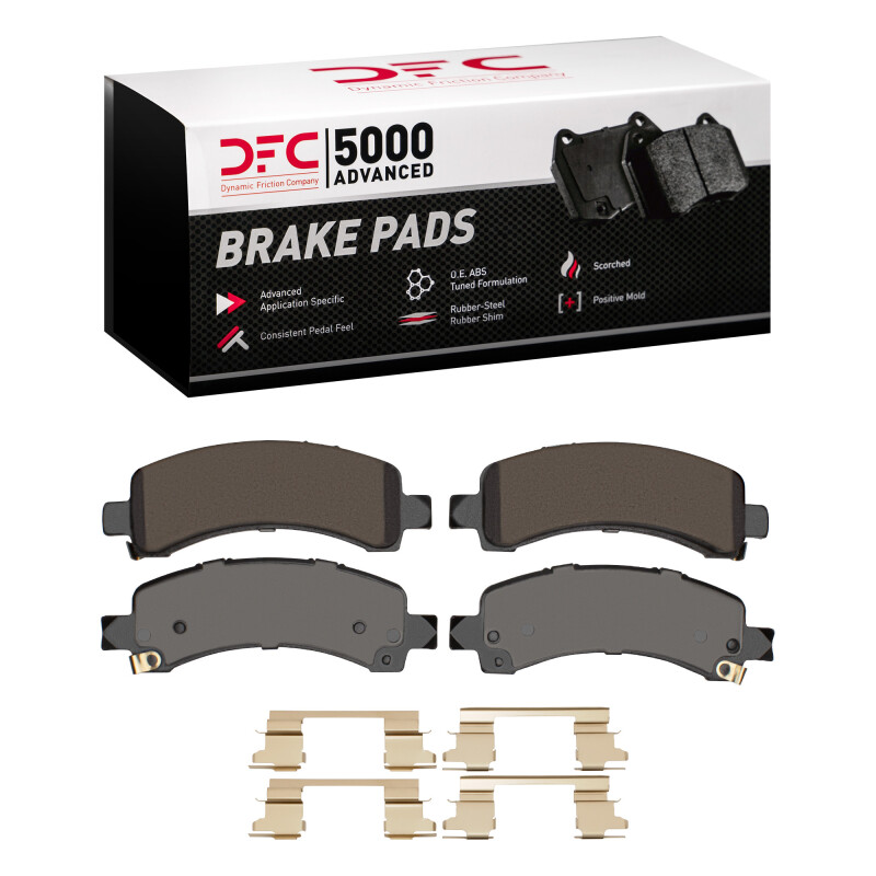 DFC 02-14 Cadillac Escalade EXT Rear 5000 Advanced Ceramic Brake Pads and Hardware Kit