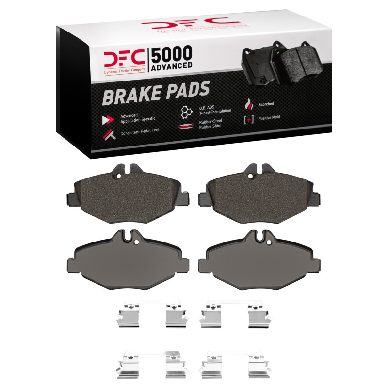 DFC 03-09 Mercedes-Benz E320 Front 5000 Advanced Low Metallic Brake Pads and Hardware Kit