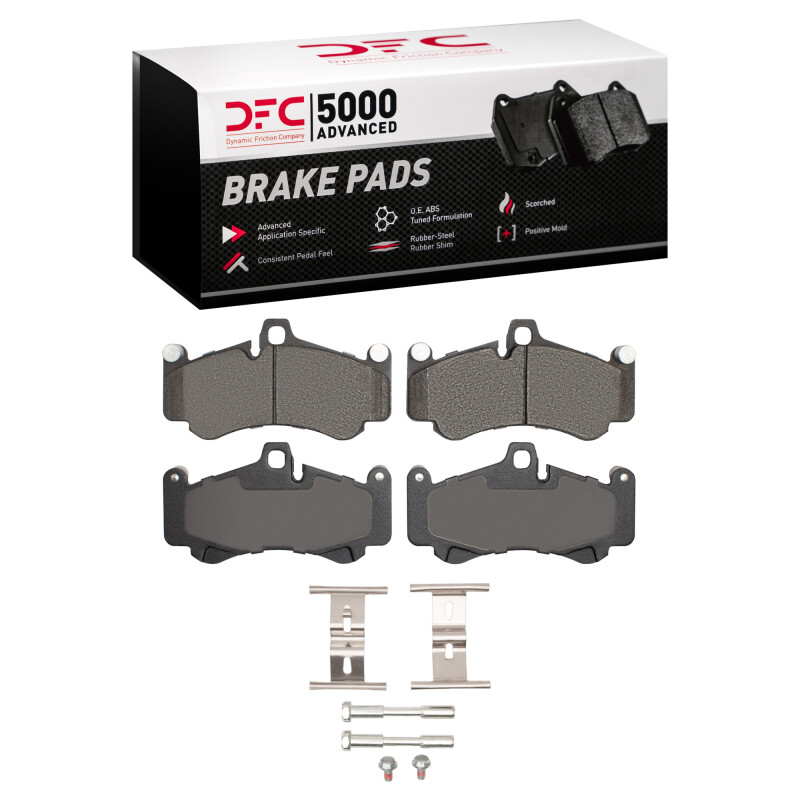 DFC 02-13 Porsche 911 Front/Rear 5000 Advanced Low Metallic Brake Pads and Hardware Kit