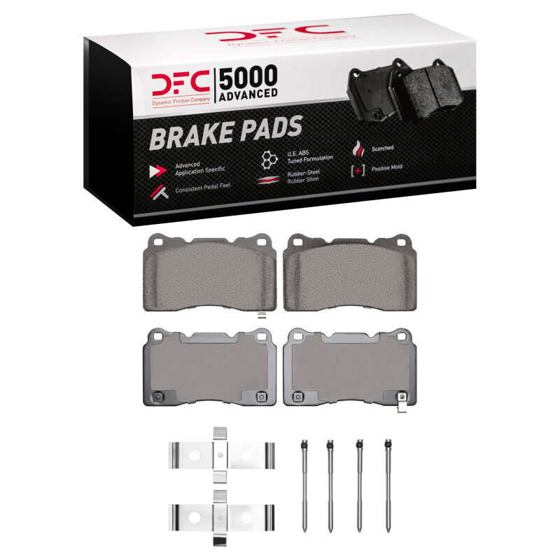 DFC 05-06 Ford GT Front 5000 Advanced Low Metallic Brake Pads and Hardware Kit
