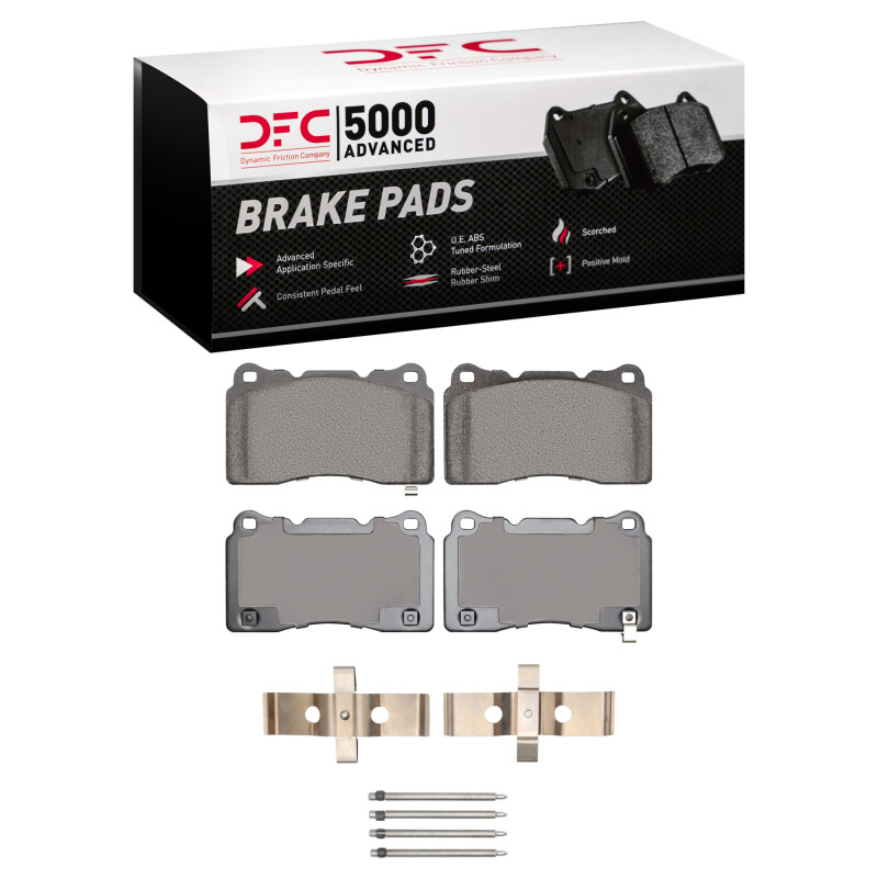 DFC 14-17 Dodge Viper Front 5000 Advanced Low Metallic Brake Pads and Hardware Kit