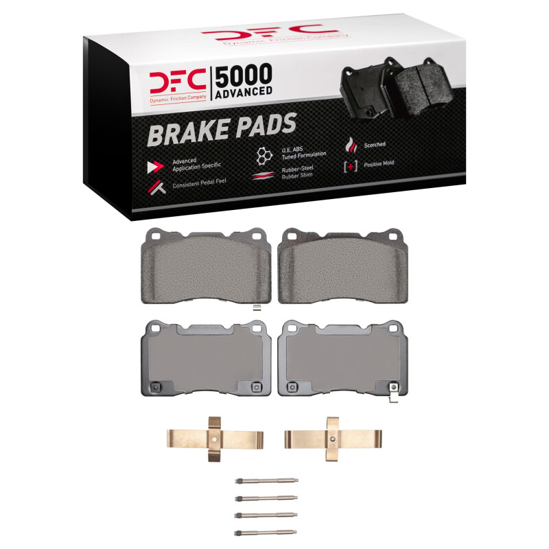 DFC 04-08 Acura TL Front 5000 Advanced Low Metallic Brake Pads and Hardware Kit